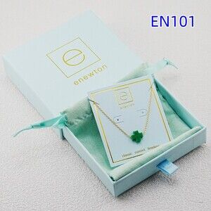 Newton Gold Chain Necklace with Green Cross Pendant